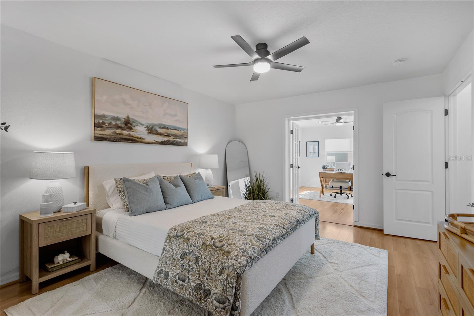 Downstairs master bedroom with ensuite and retreat area
