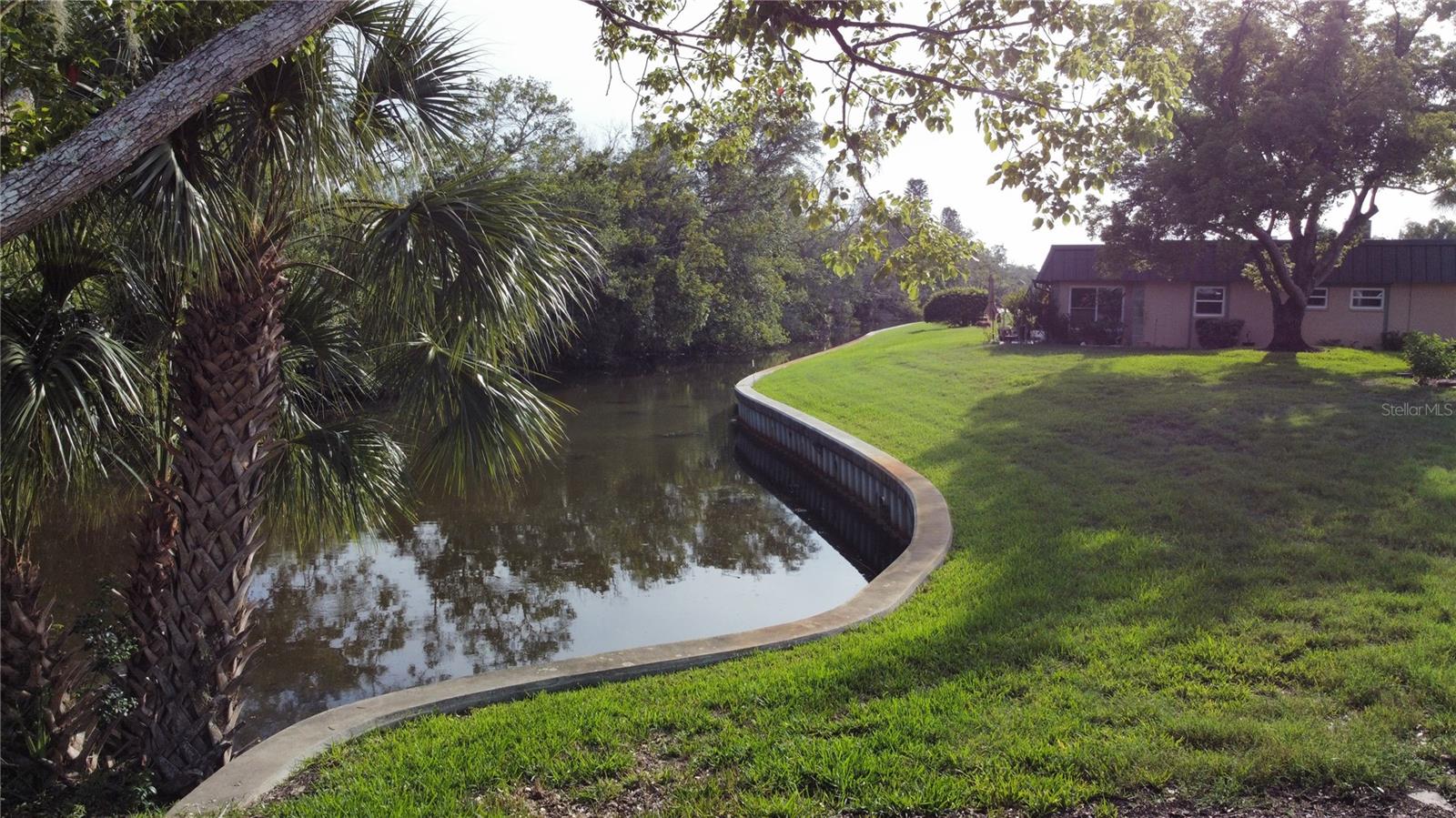 Canal behind unit
