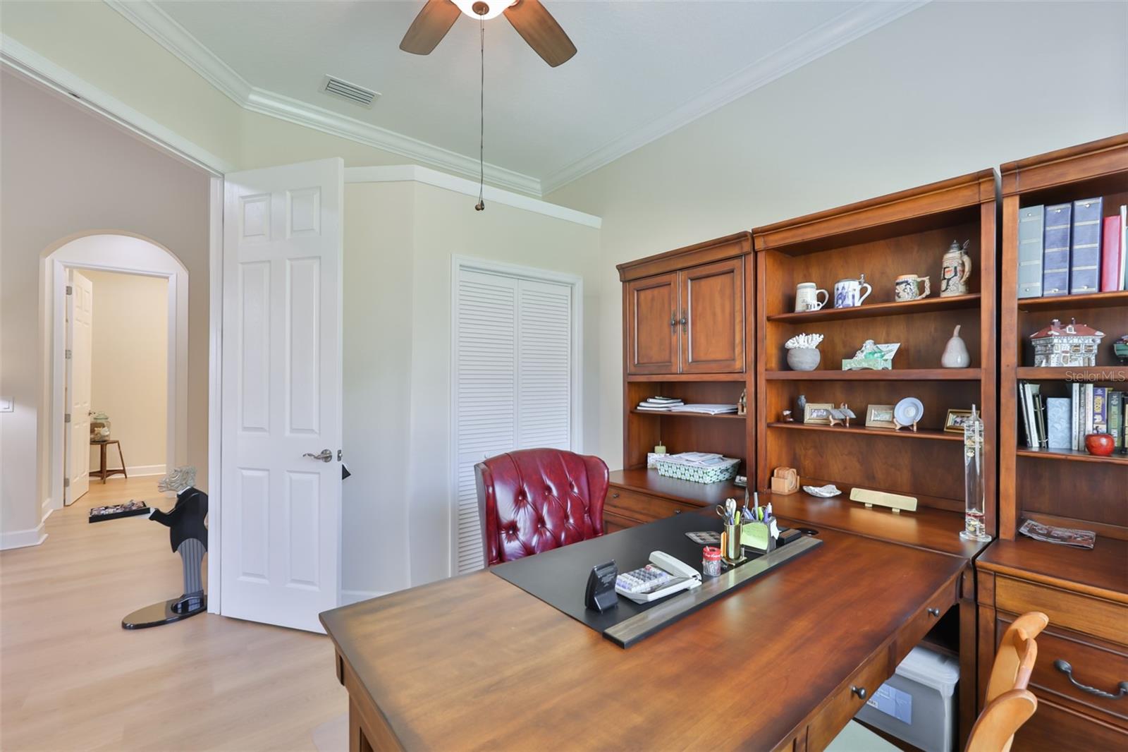 Bedroom #3 is currently an office, but can easily be sued as a multi-use space.