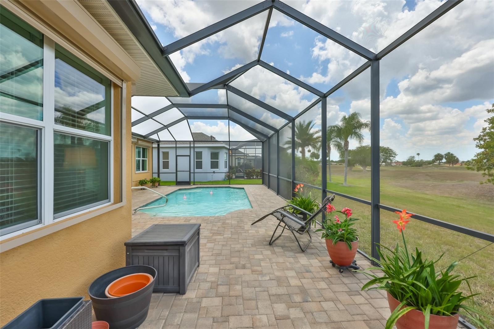 This oversized patio is perfect for multiple uses.
