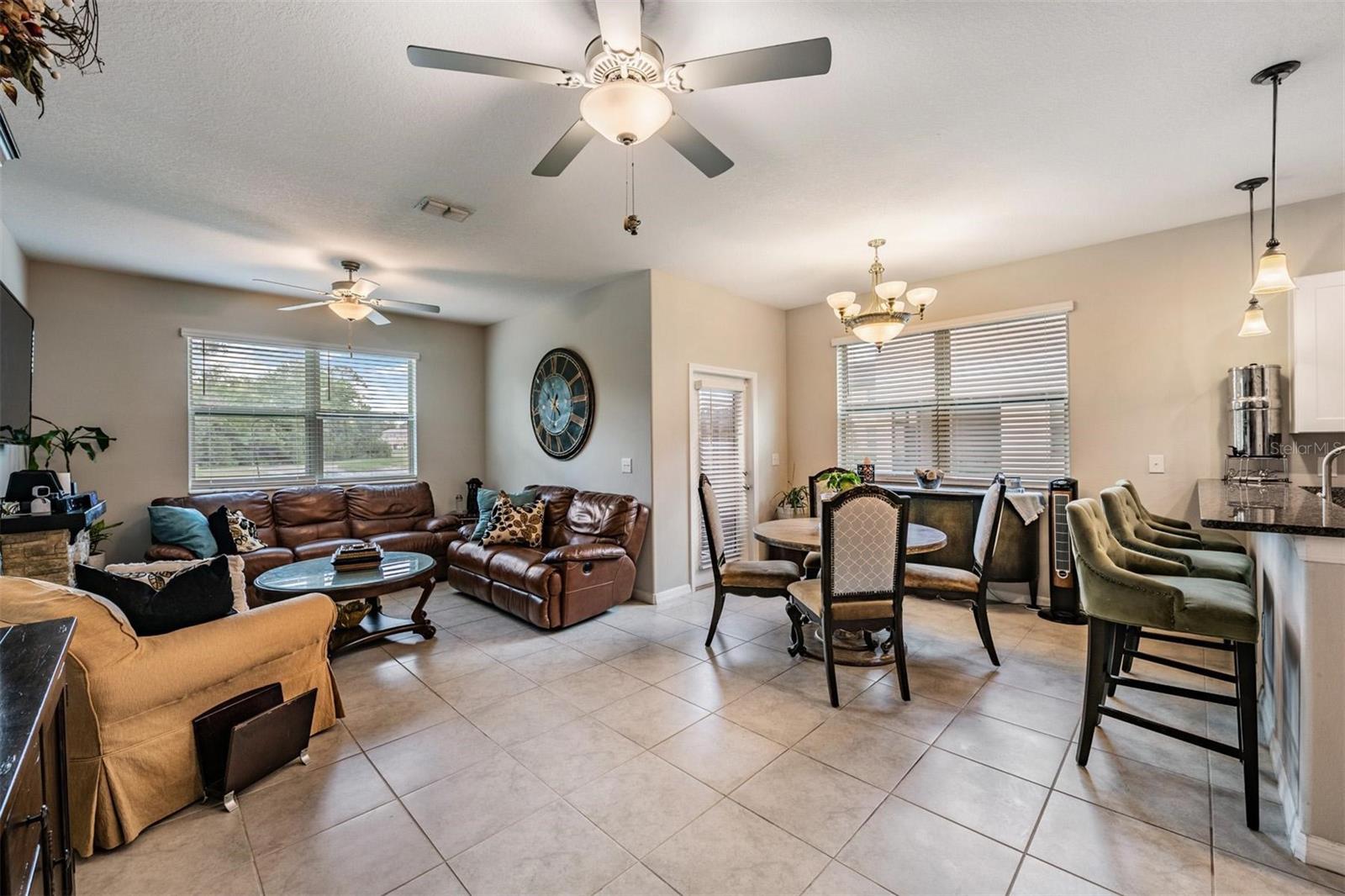 dining and living area