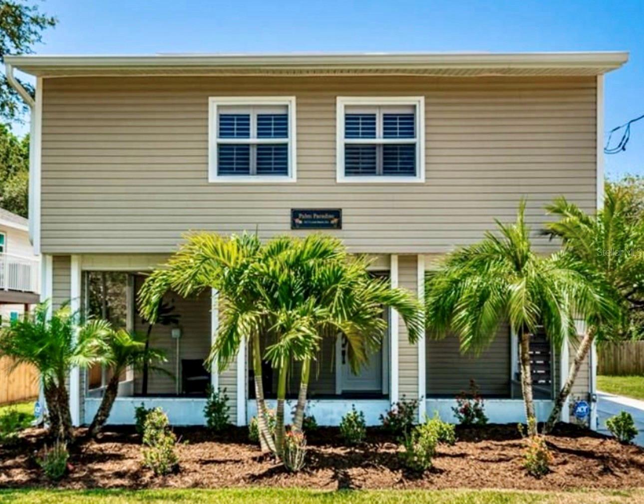 landscaped front yard