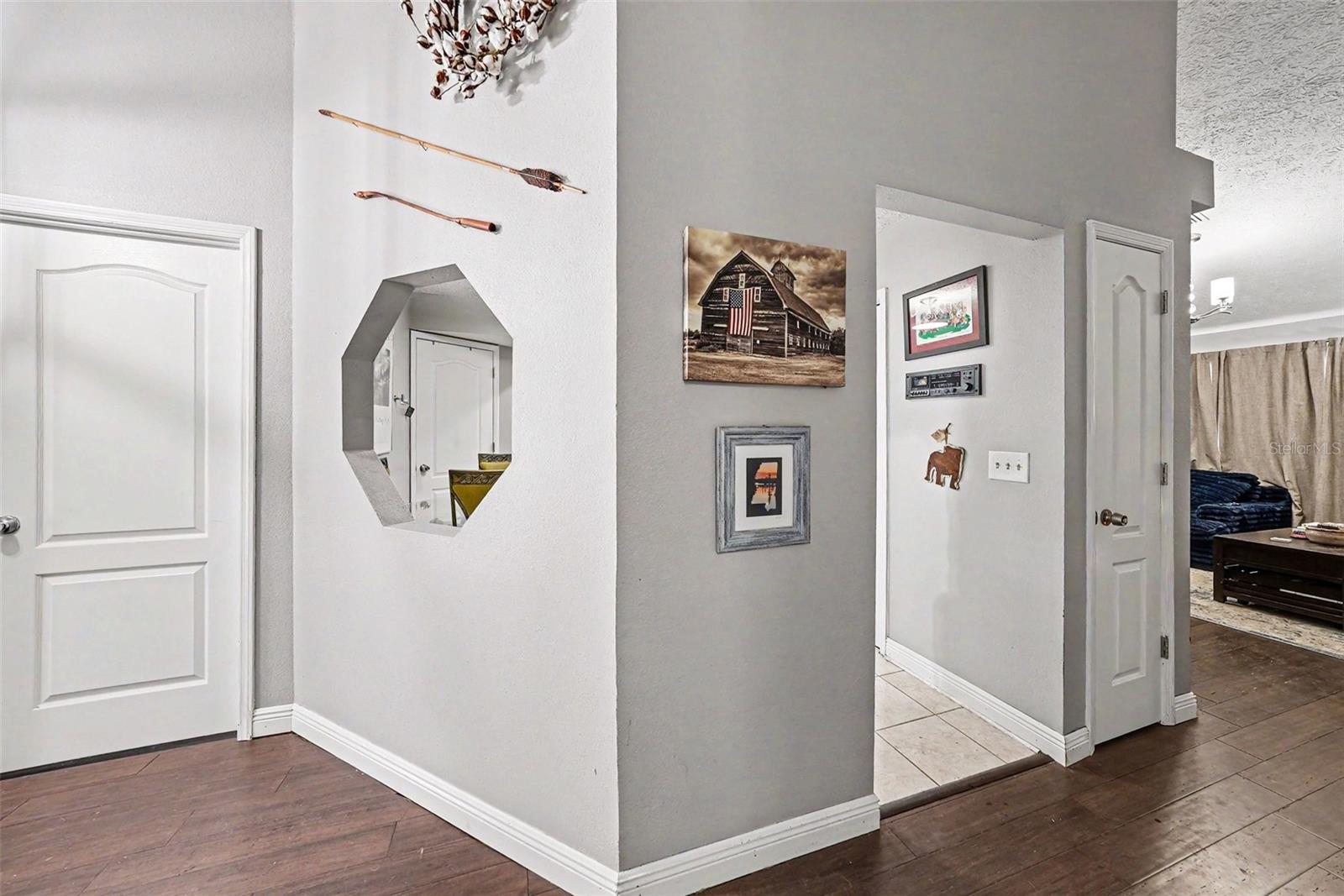 Entry Way with garage door access (garage also accessible through laundry room)