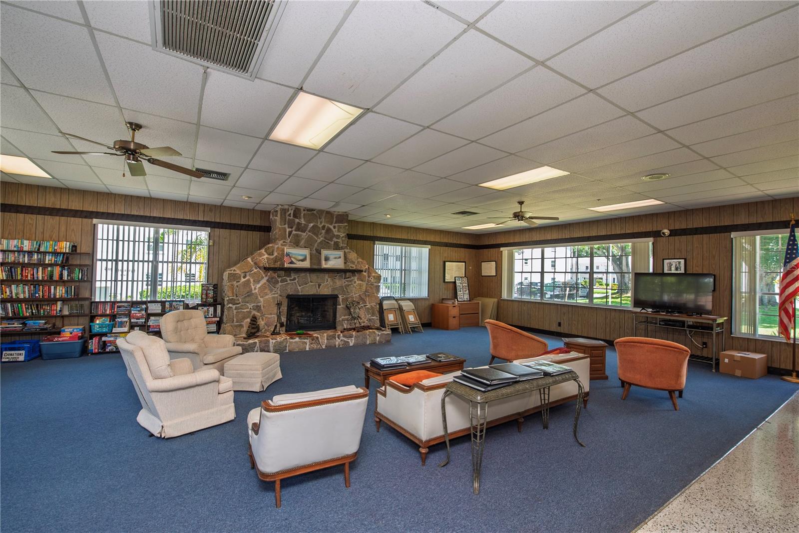 Clubhouse lounge area.