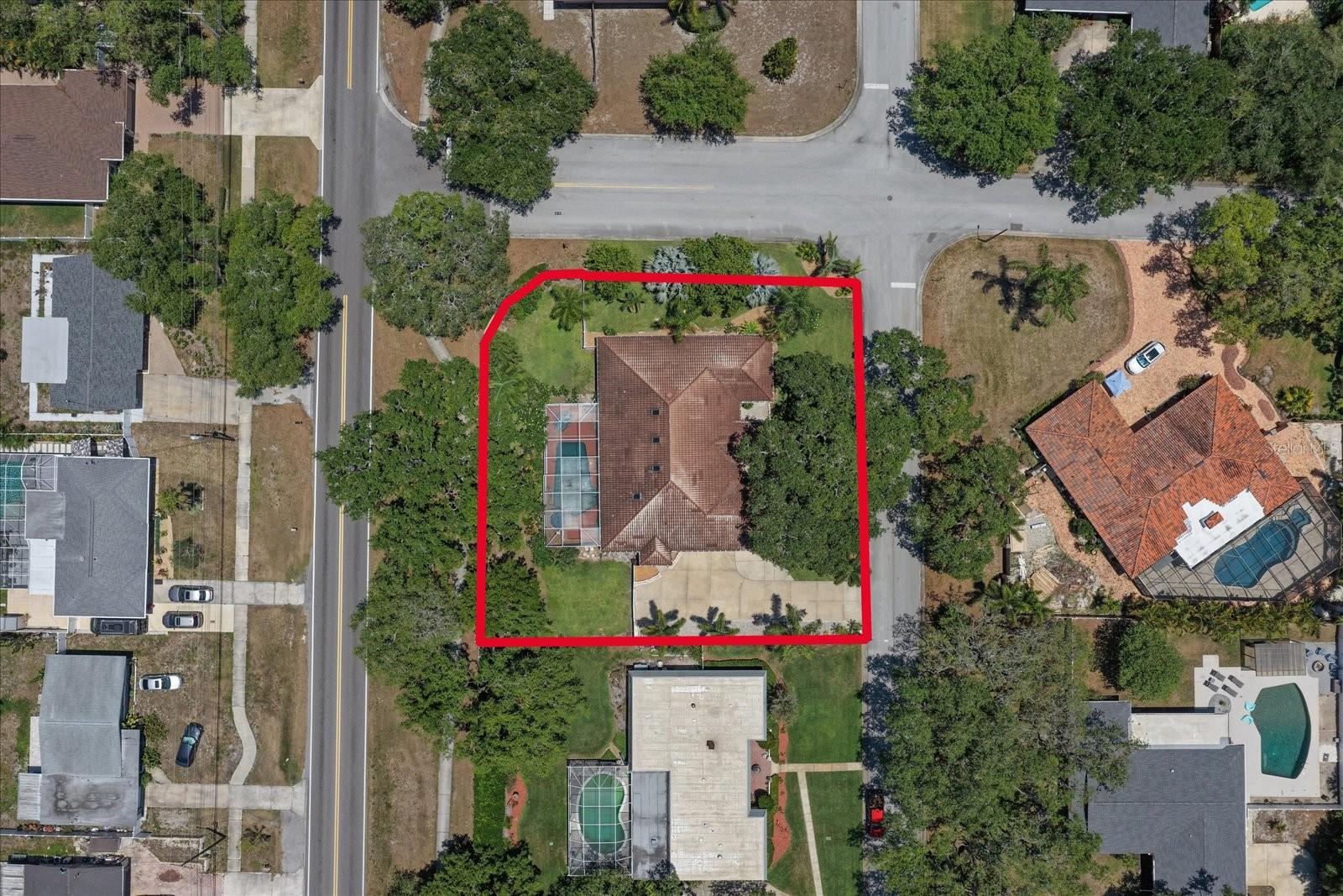 Property enclosure from Ariel View