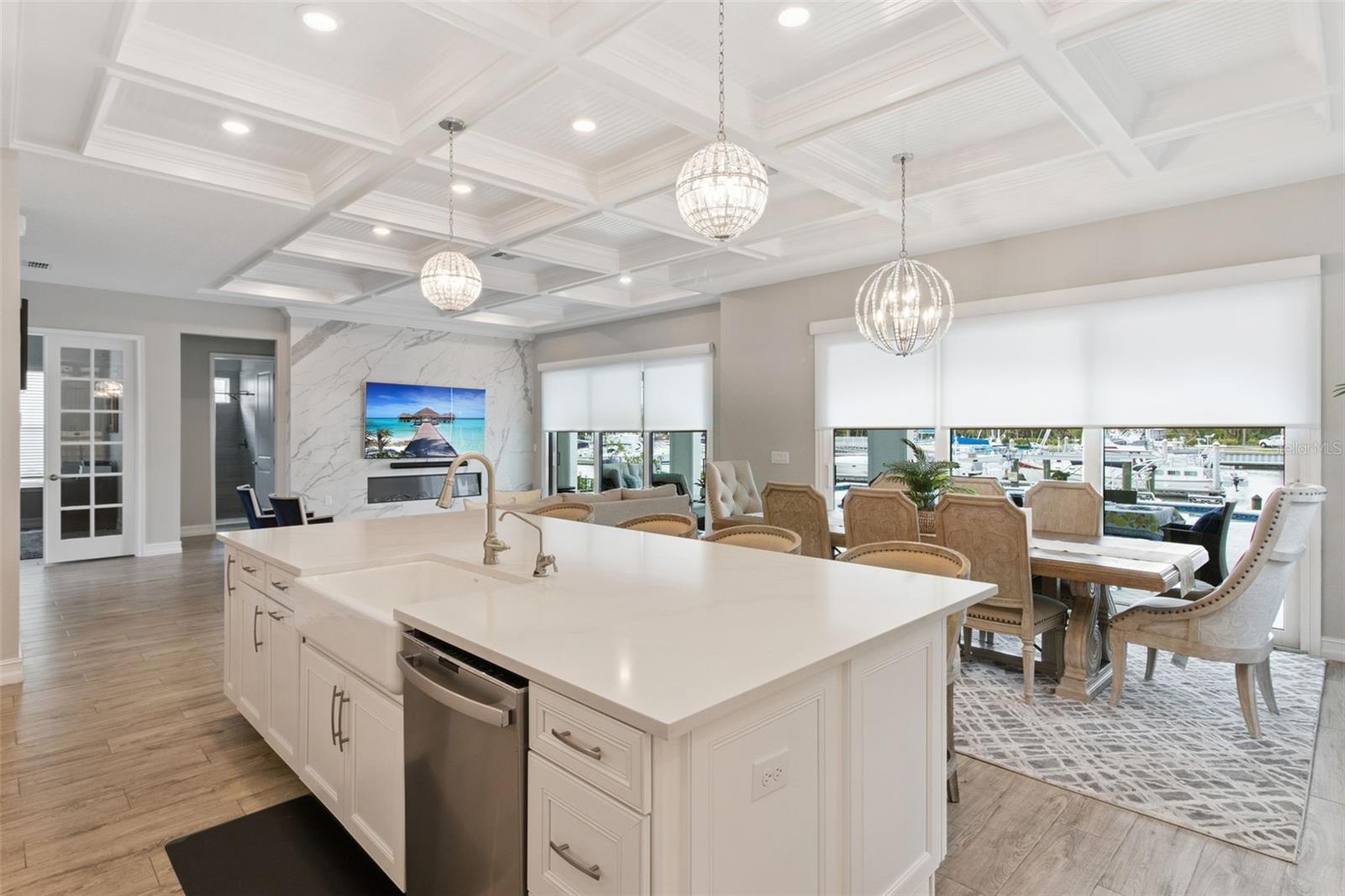 Kitchen Shades halfway