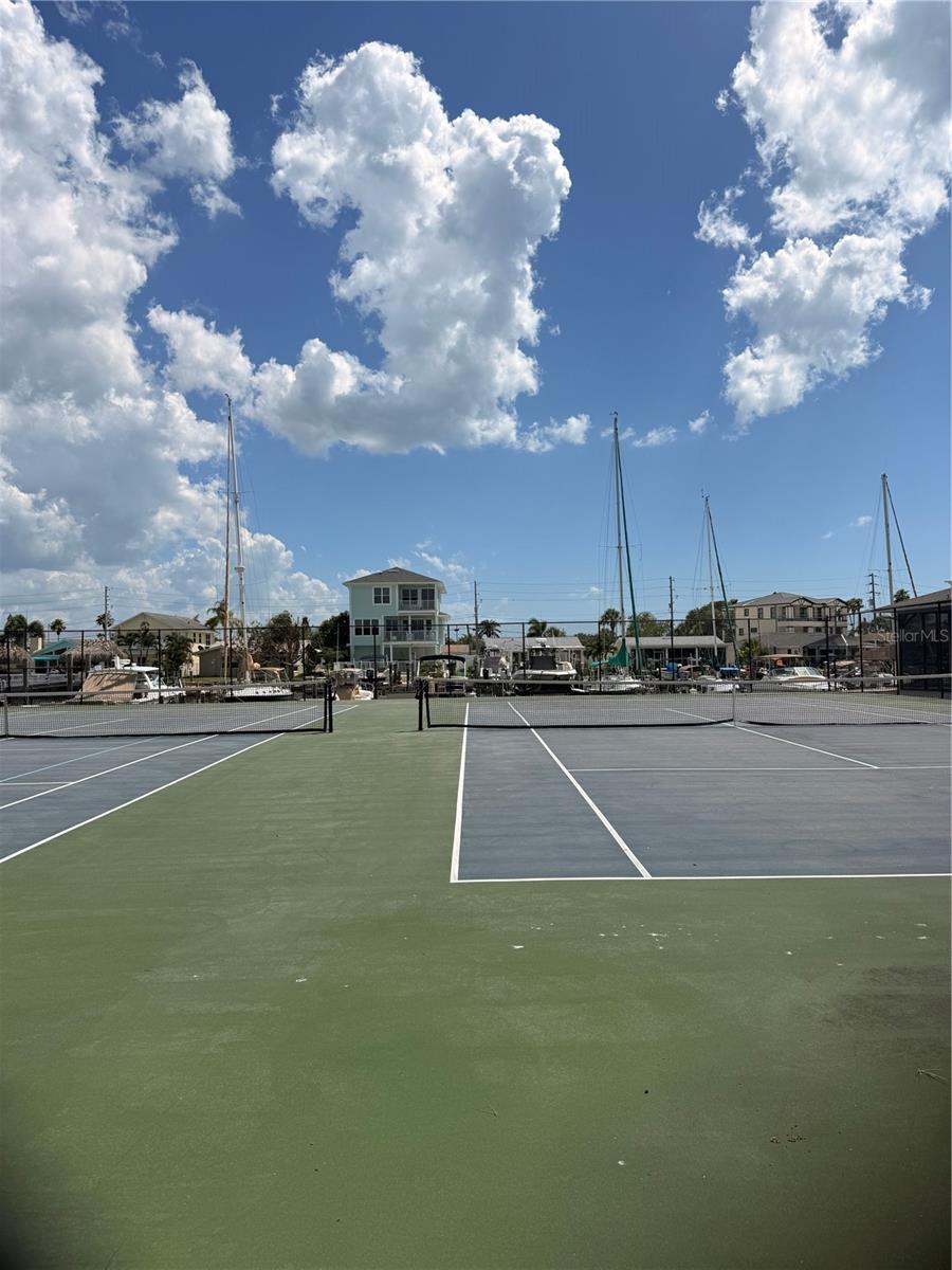 Duel tennis courts available for all community residents.