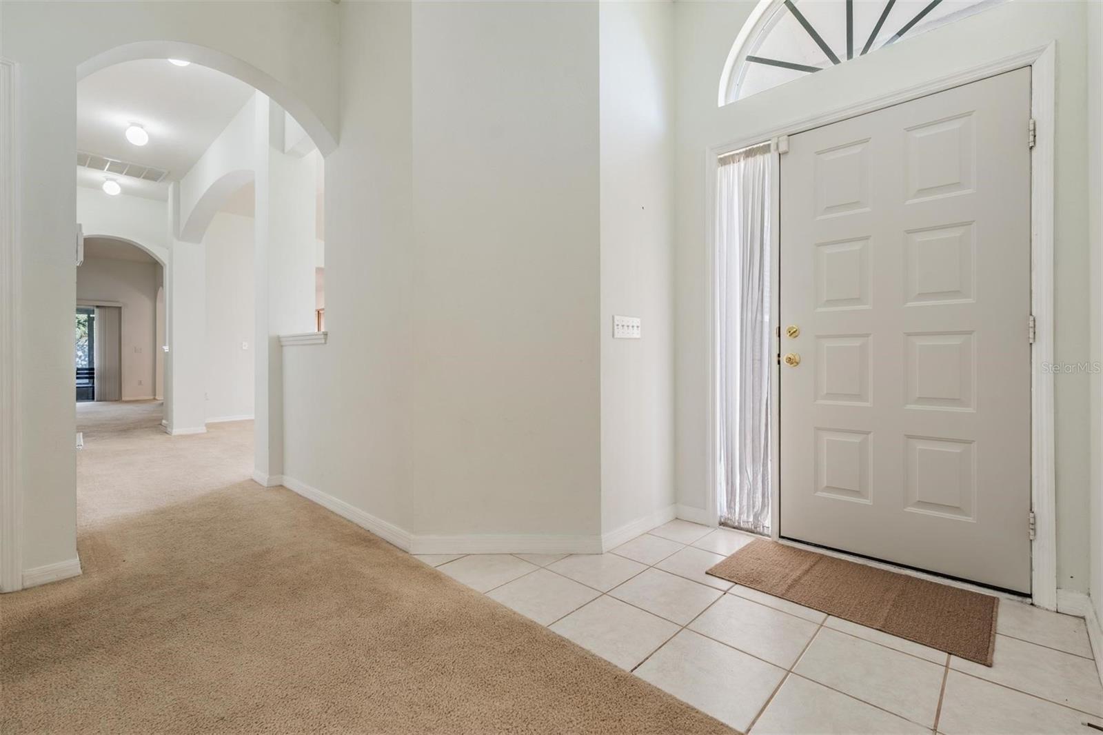 Spacious entryway with natural light