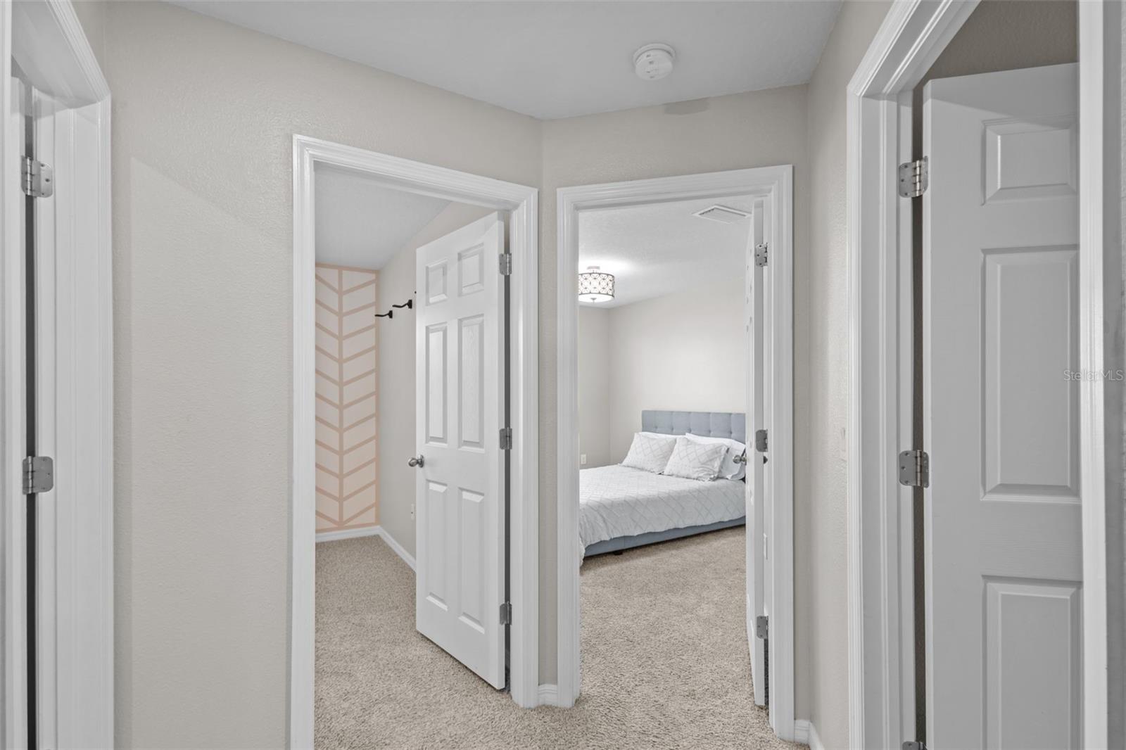 Hallway between upstairs bathrooms