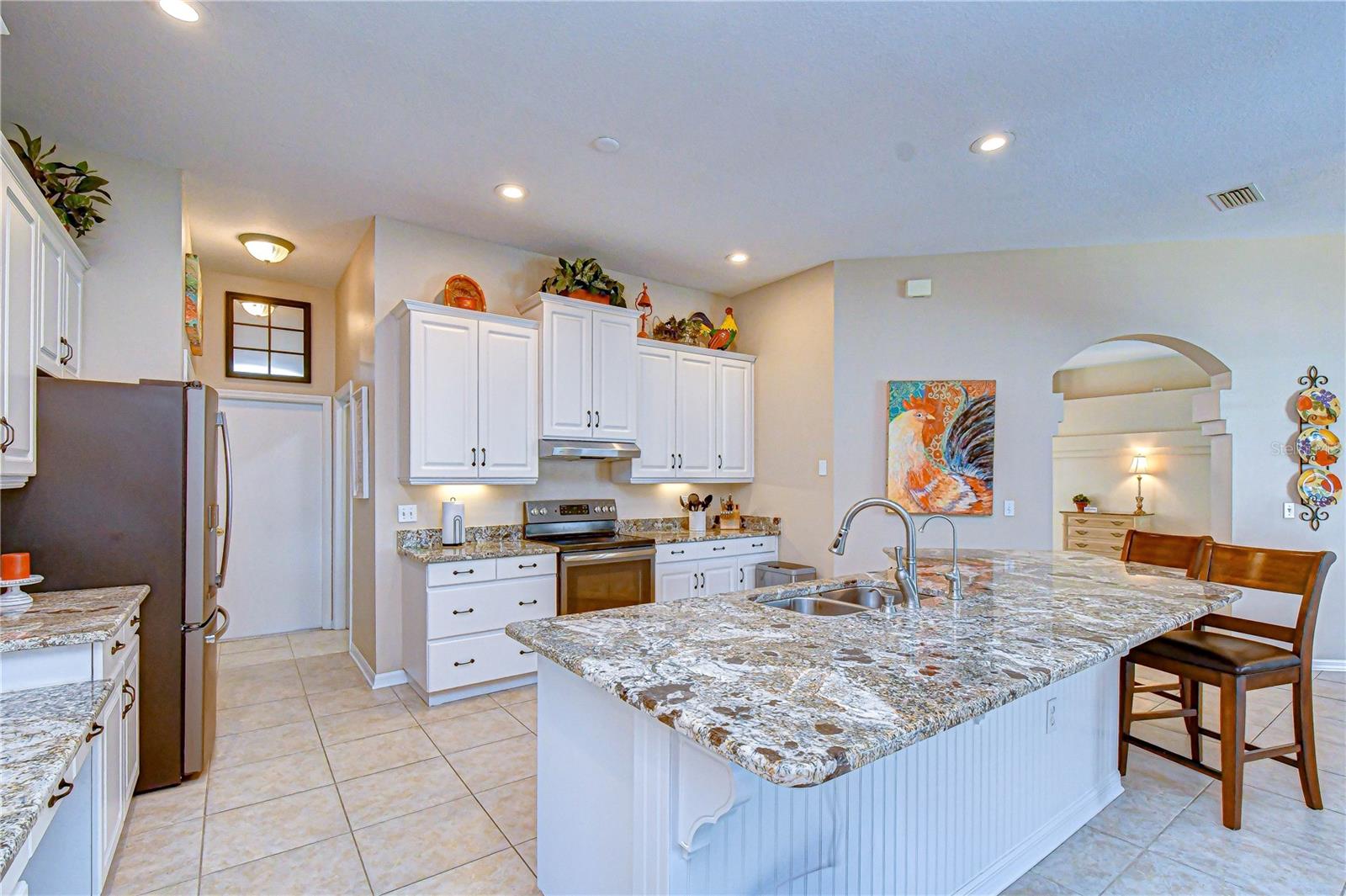 Beautiful cabinetry providing abundant storage.