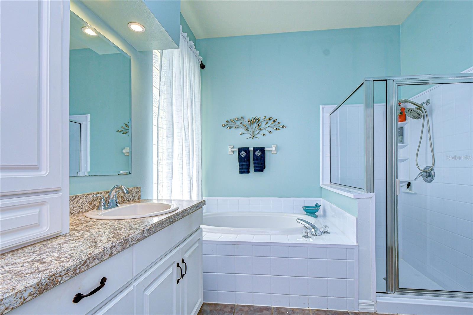 Modern lighting enhancements throughout the suite.