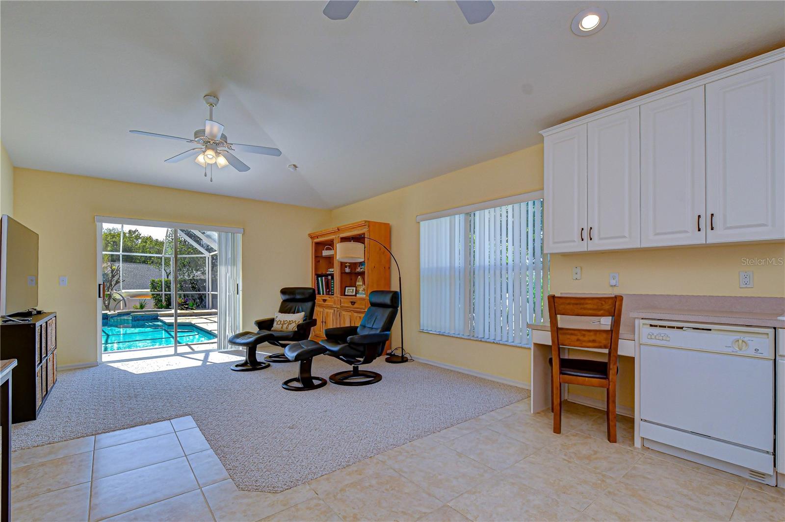 Comfortable private living area.