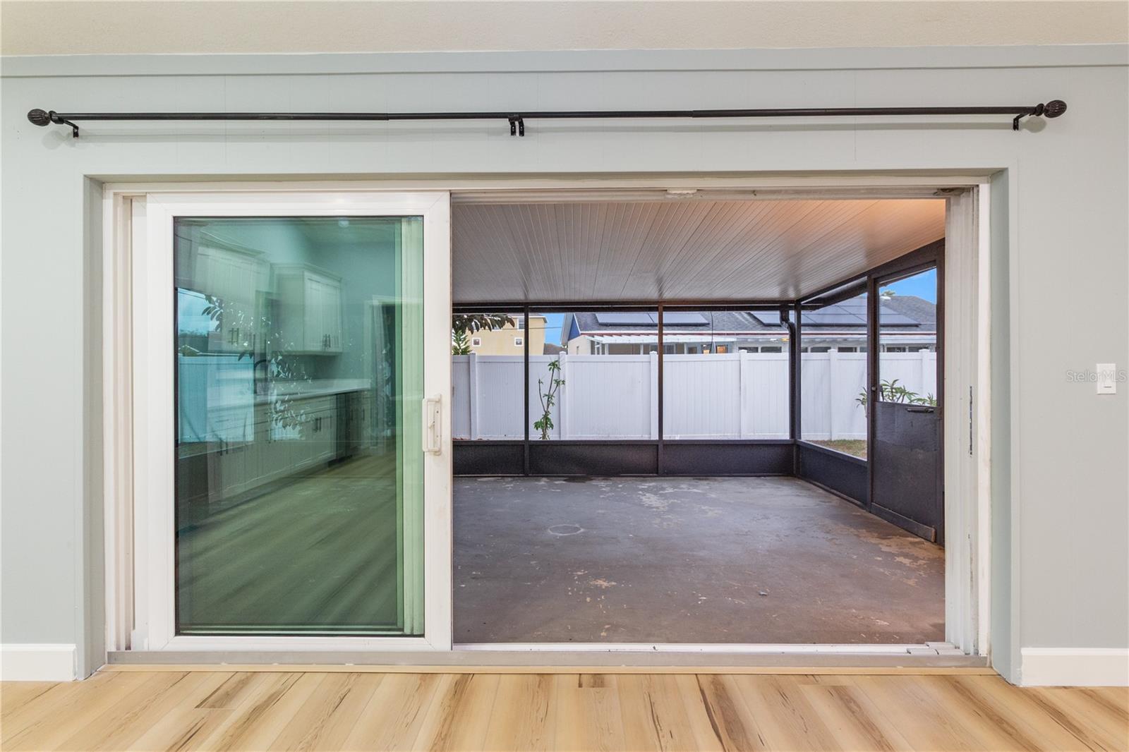 Sliders to covered lanai