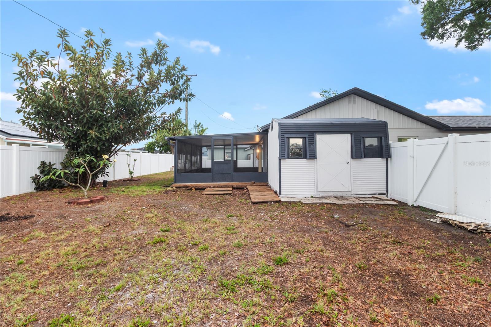 Large backyard
