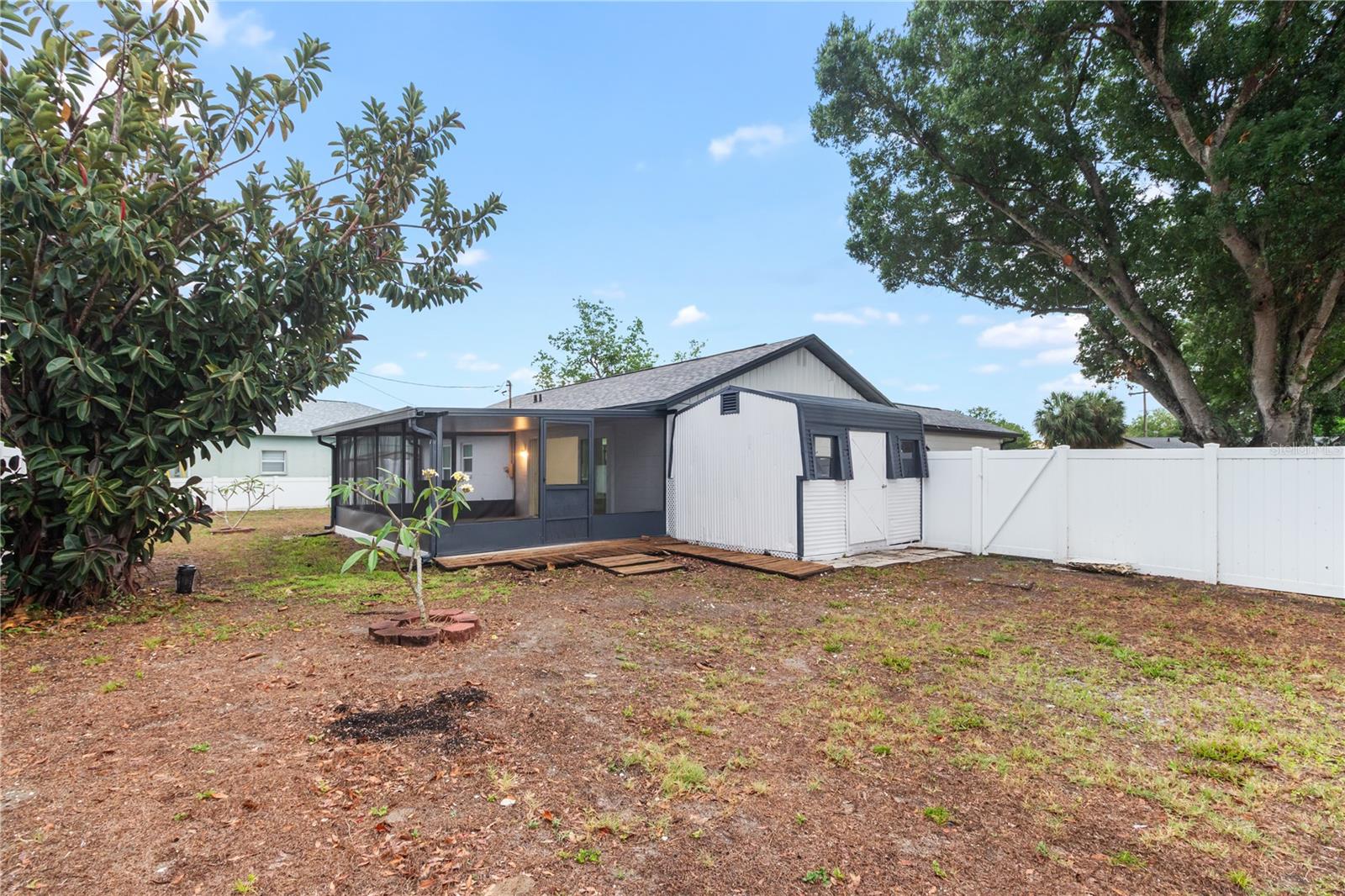 Large backyard