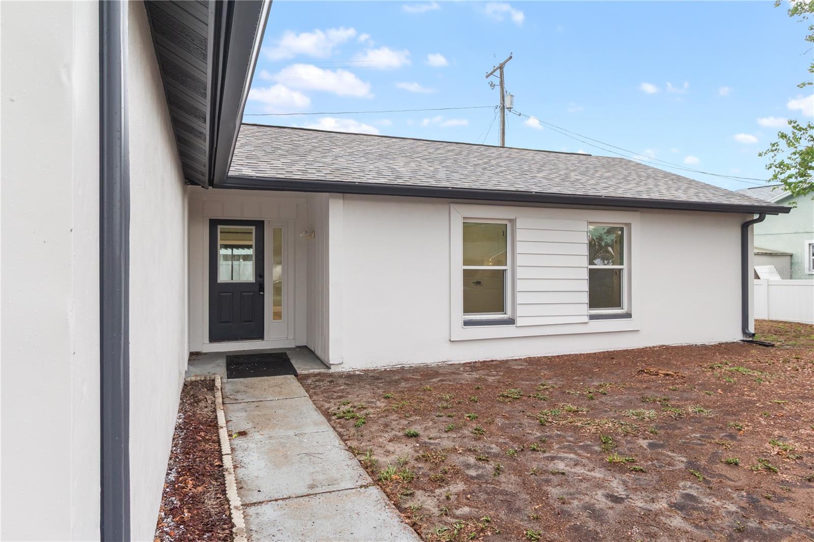Fresh exterior paint