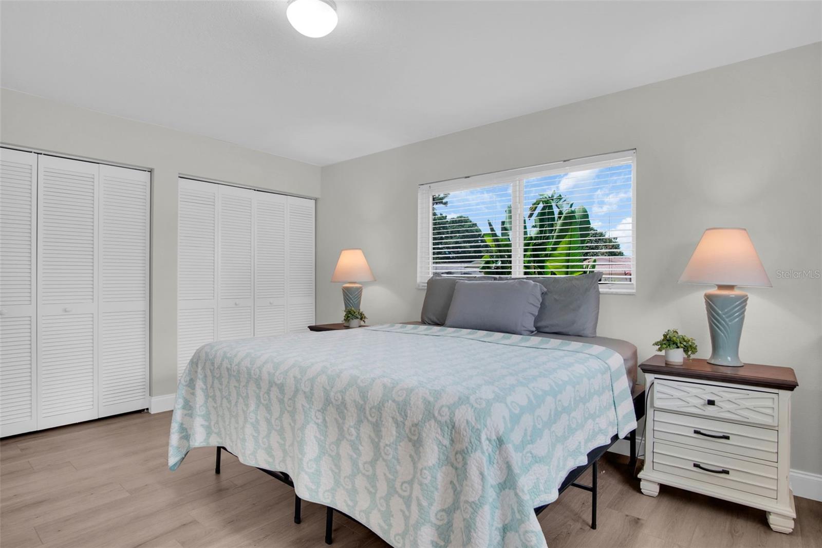 TWO spacious built-in closets~