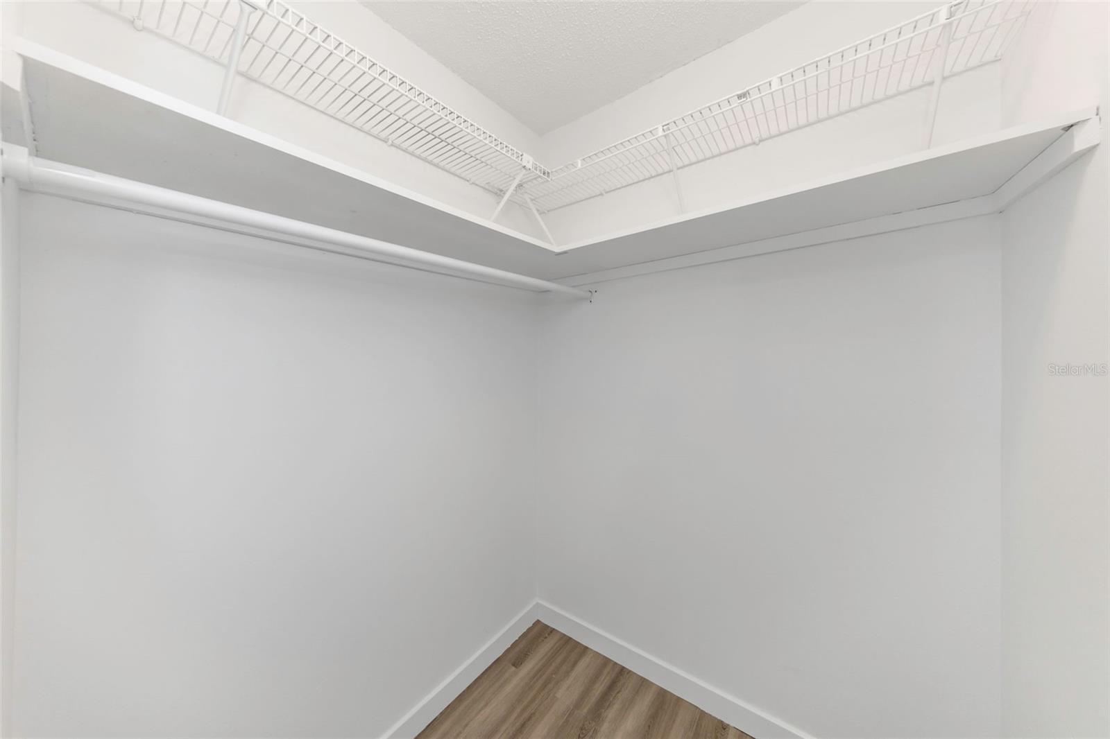Primary includes a walk in closet
