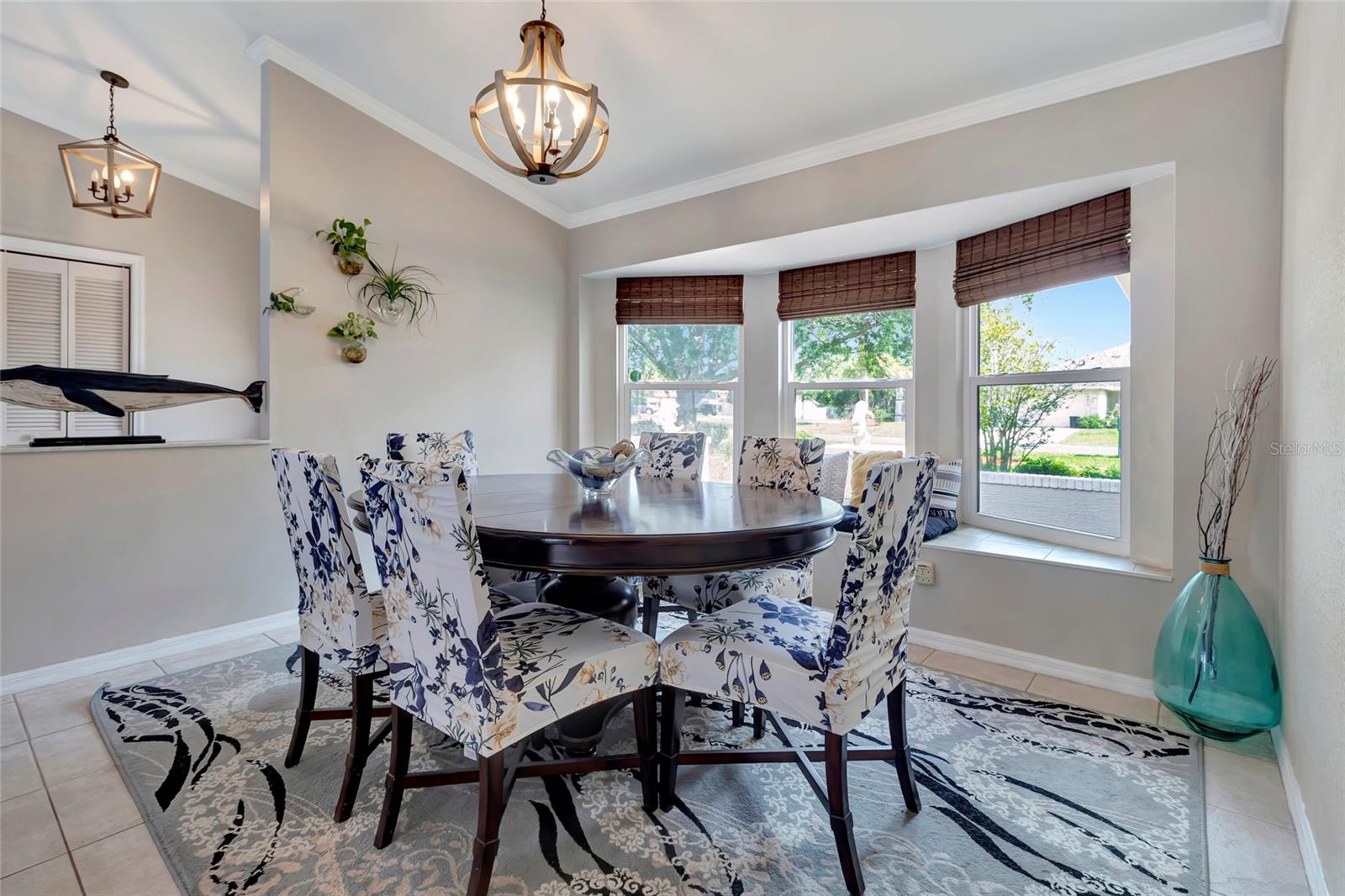 Dining Area with new Lighting