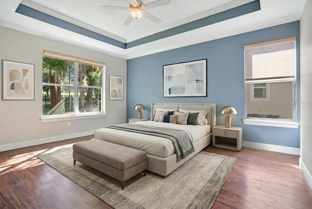 Virtually Staged Primary Bedroom.