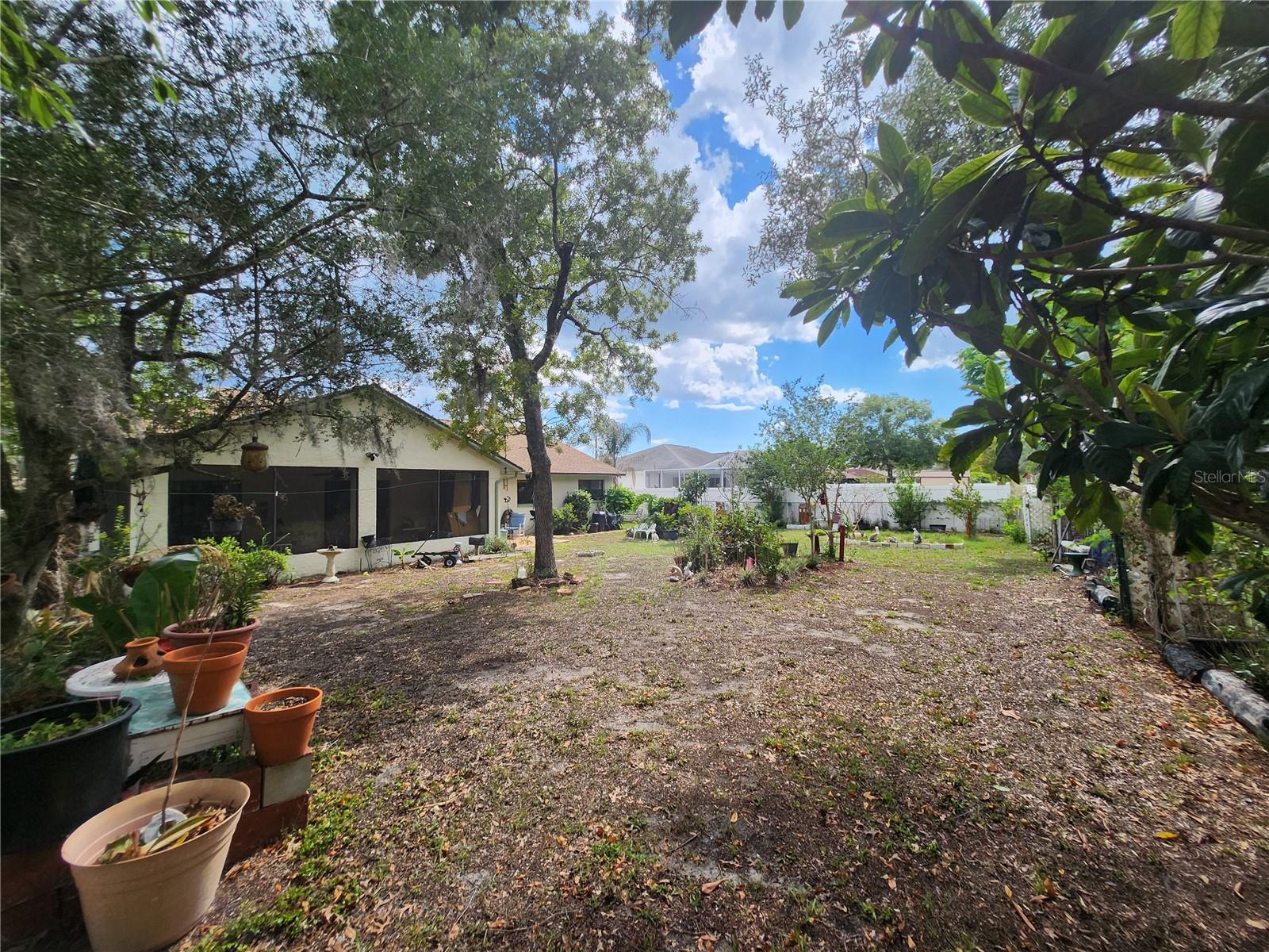 Backyard view from far right