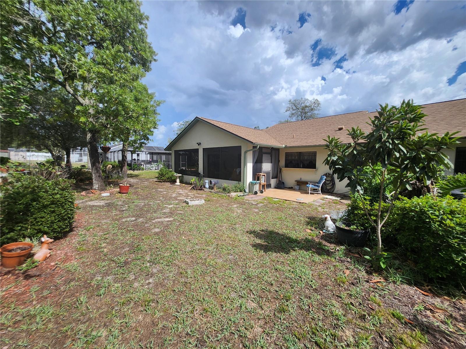 Backyard view from rear left