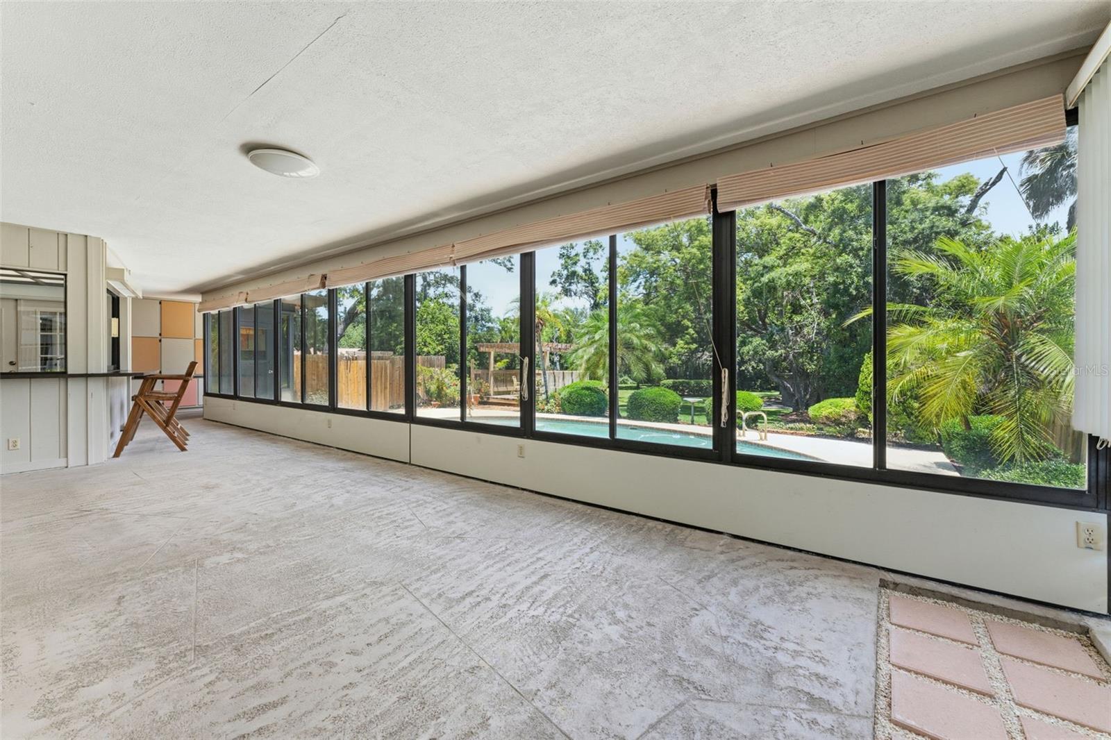 Sunroom Overlooking Pool