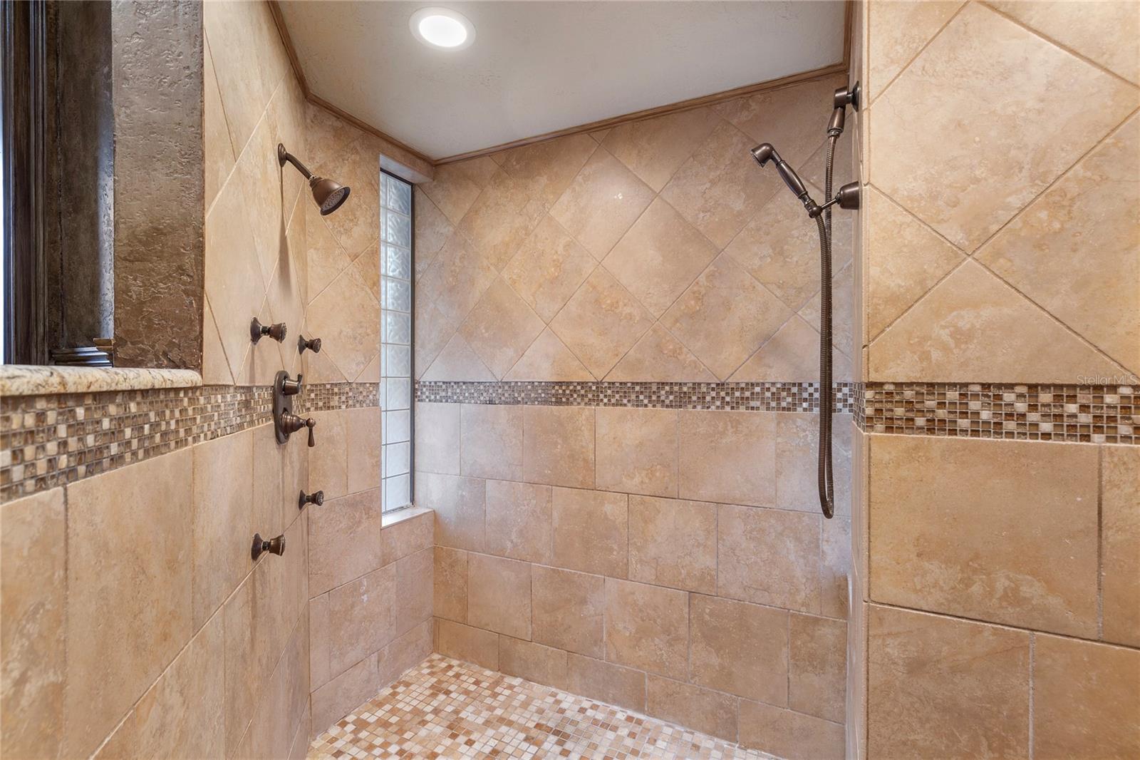 Spacious master walk-in shower