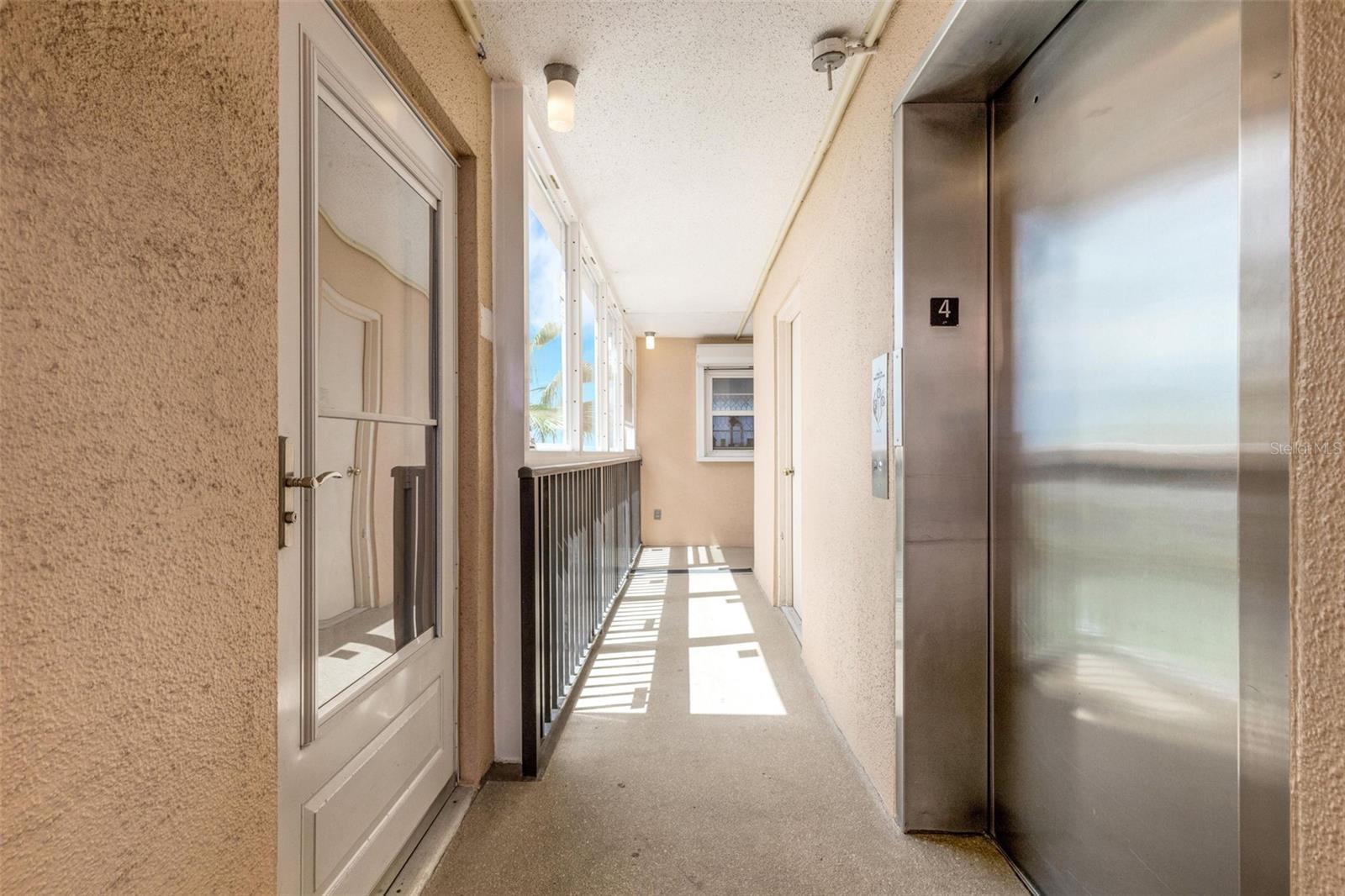 Elevator to front door