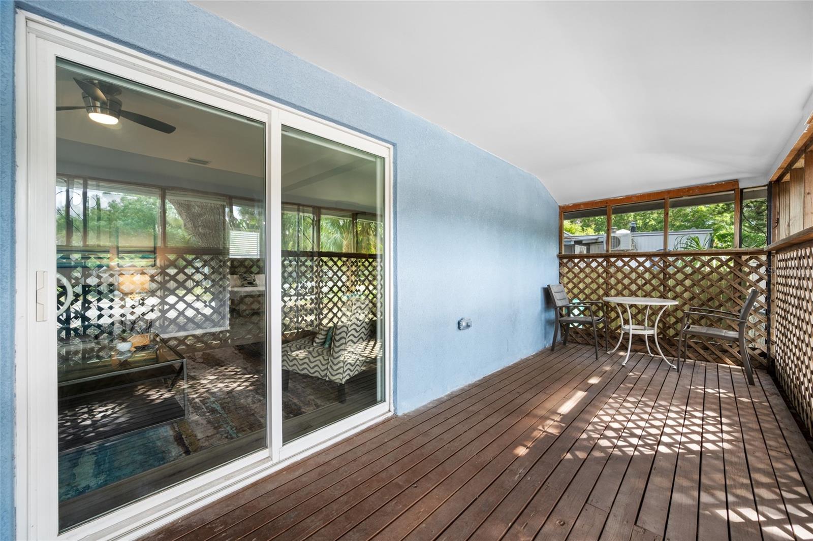 Screened and covered Front Porch