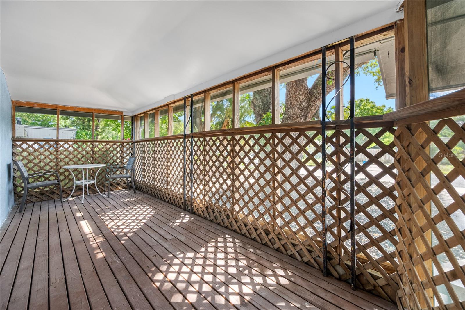 Screened and covered Front Porch