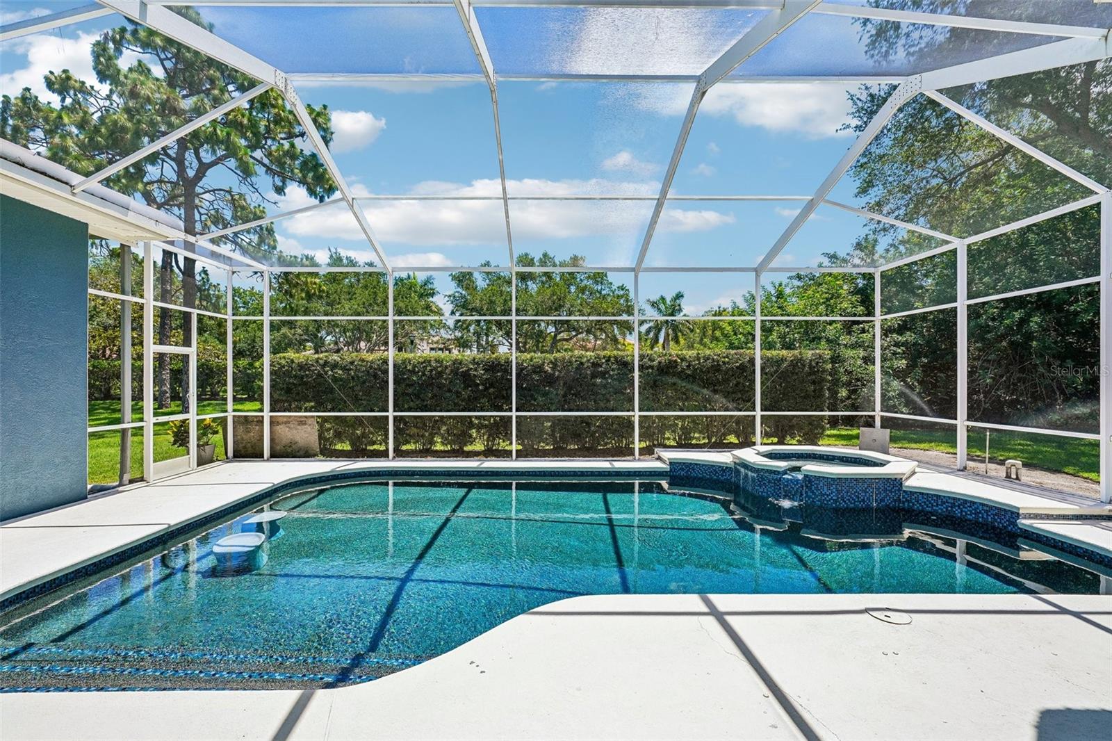 Pool with spa