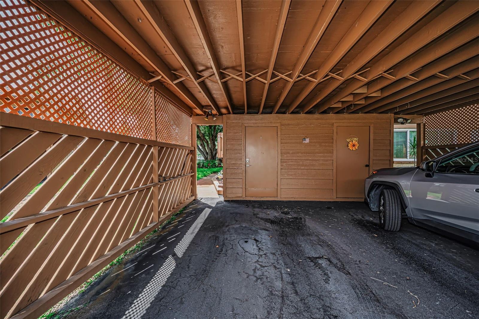 Covered Carport & Storage Closet
