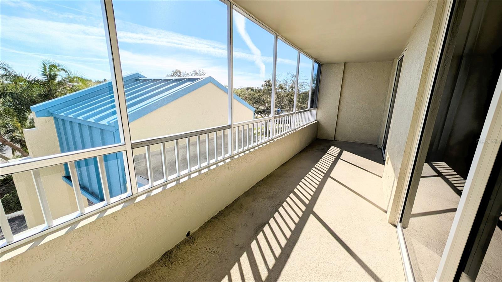 Private, screened balcony
