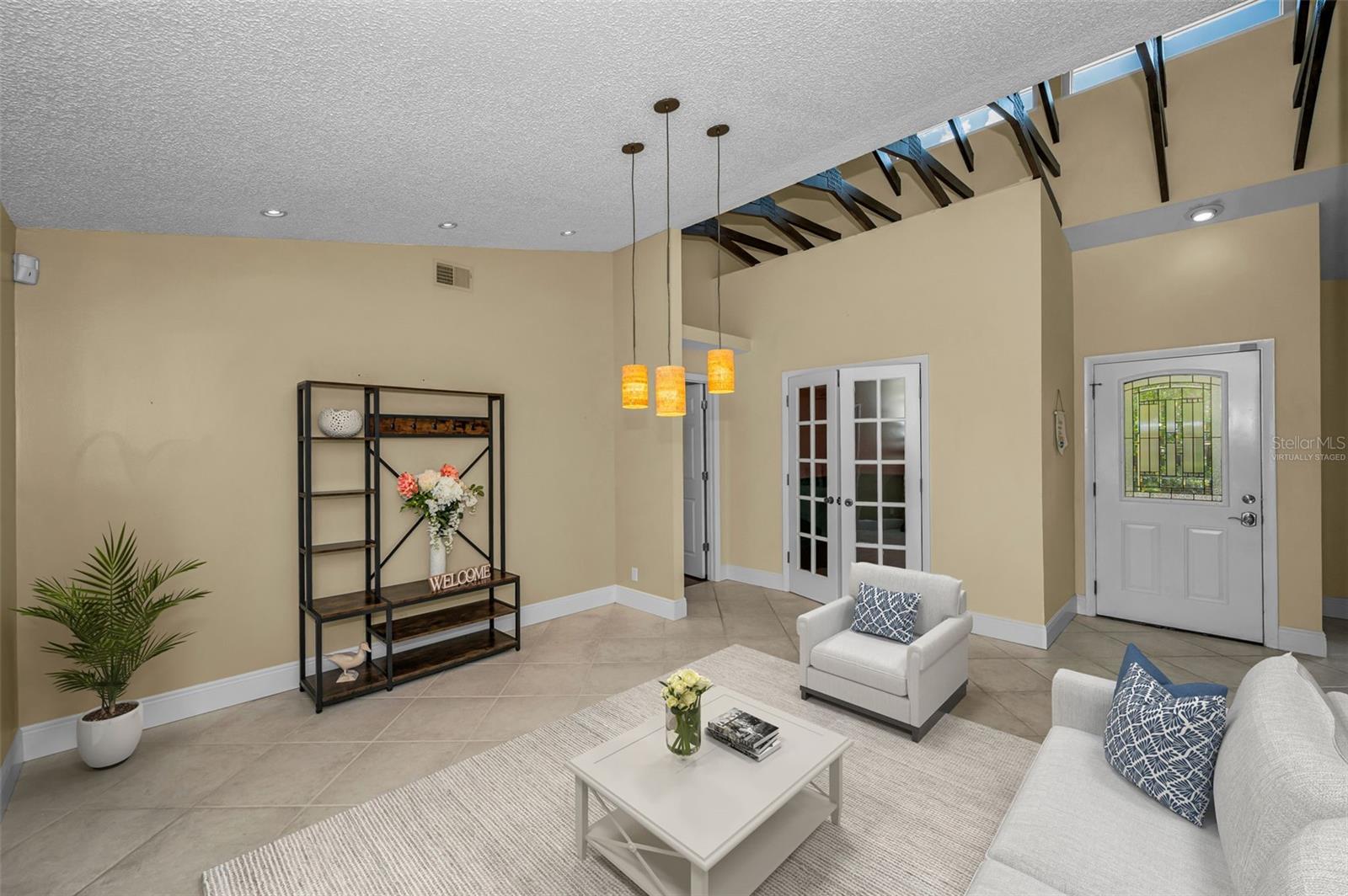 Virtually staged Living room