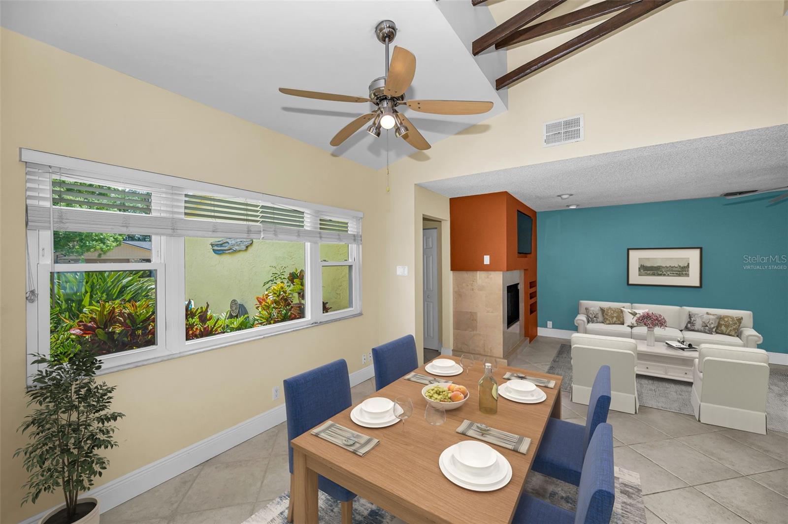 Dining/great room virtually staged