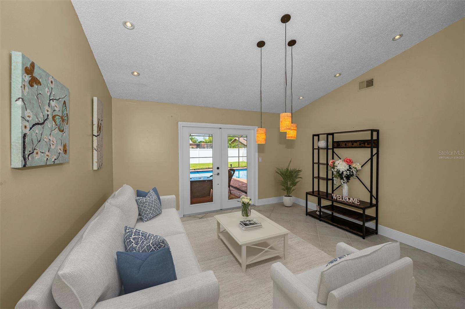 Living Room virtually staged