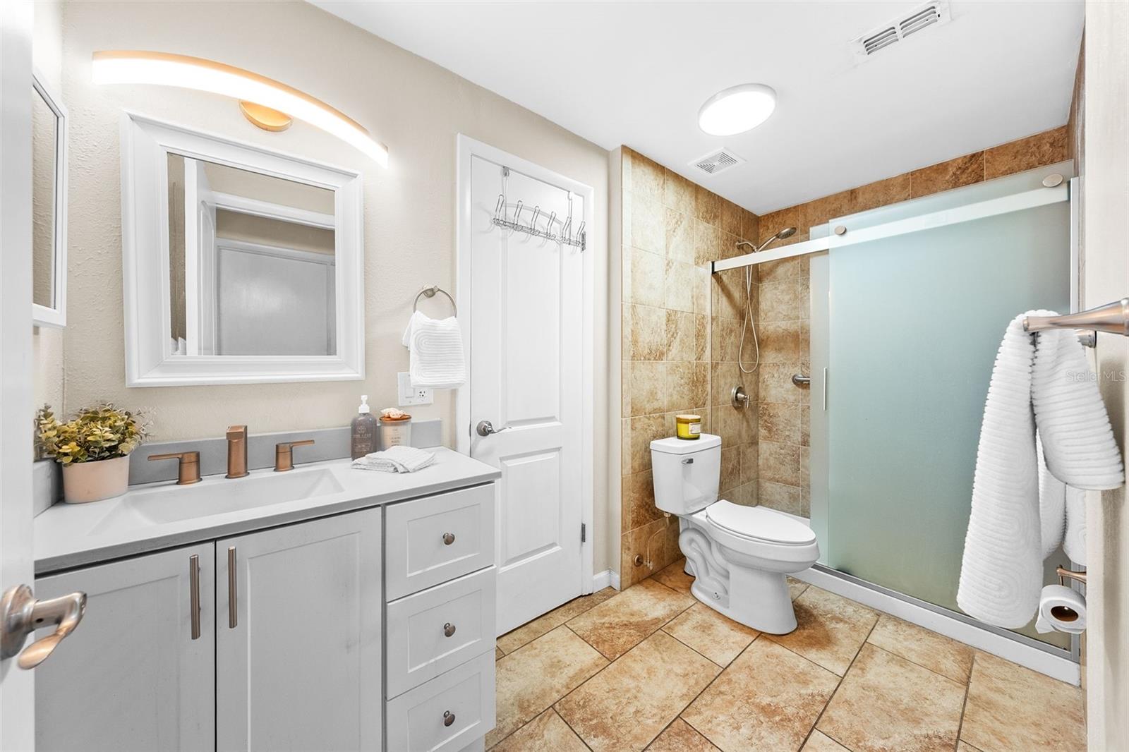 Inviting updated bathroom