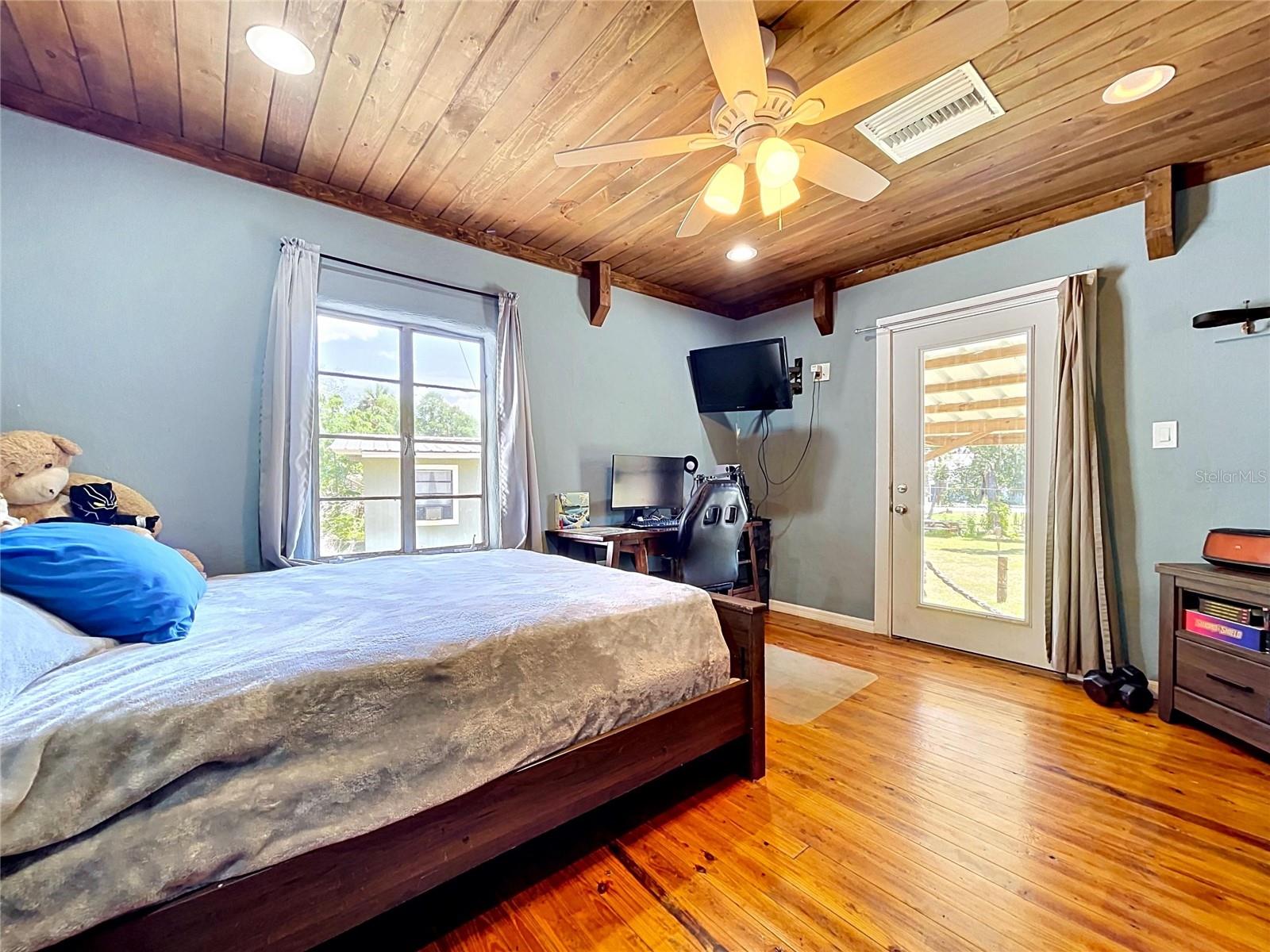 Bedroom #2 with access to backyard