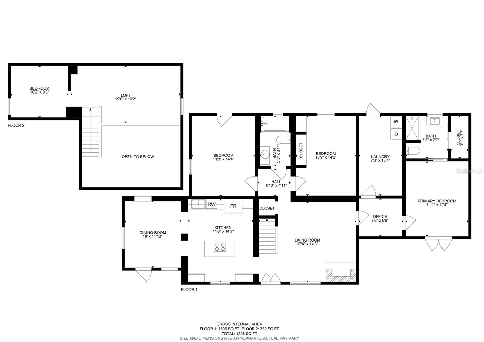 Main House with loft layout