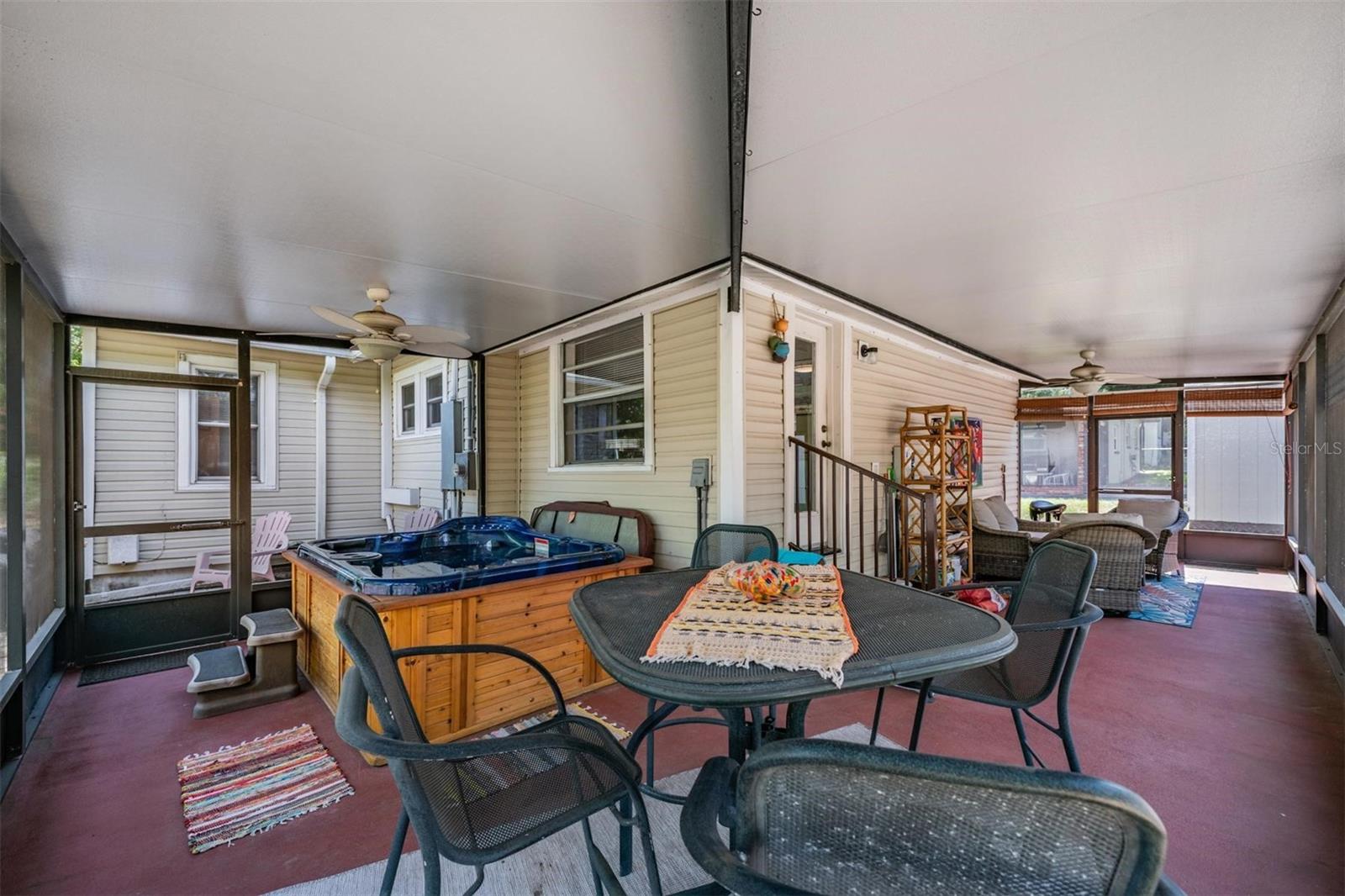 Screened in back porch