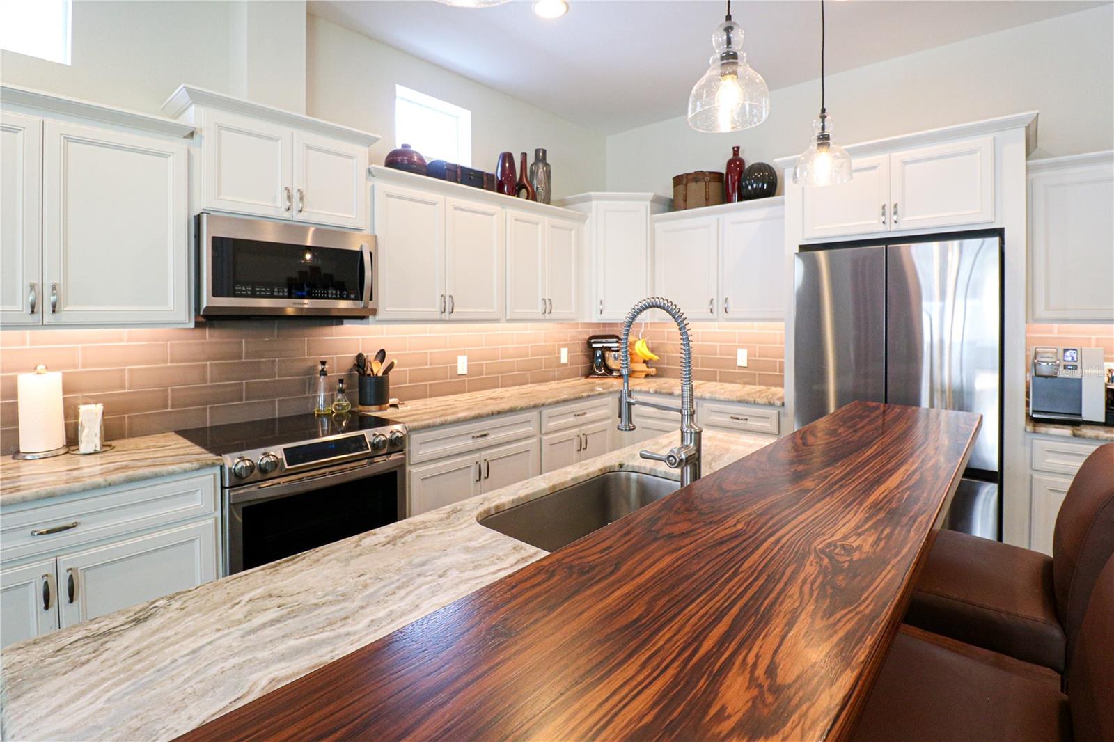Kitchen with Custom Breakfast Bar