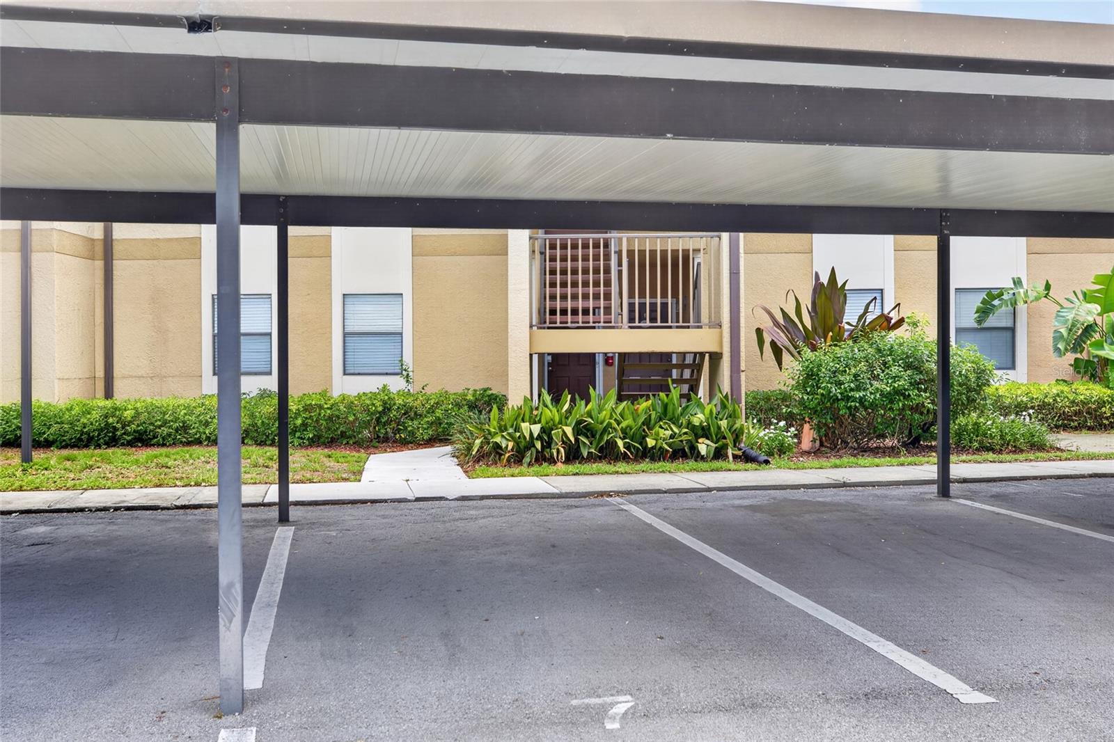 The condo comes with a reserved carport space.
