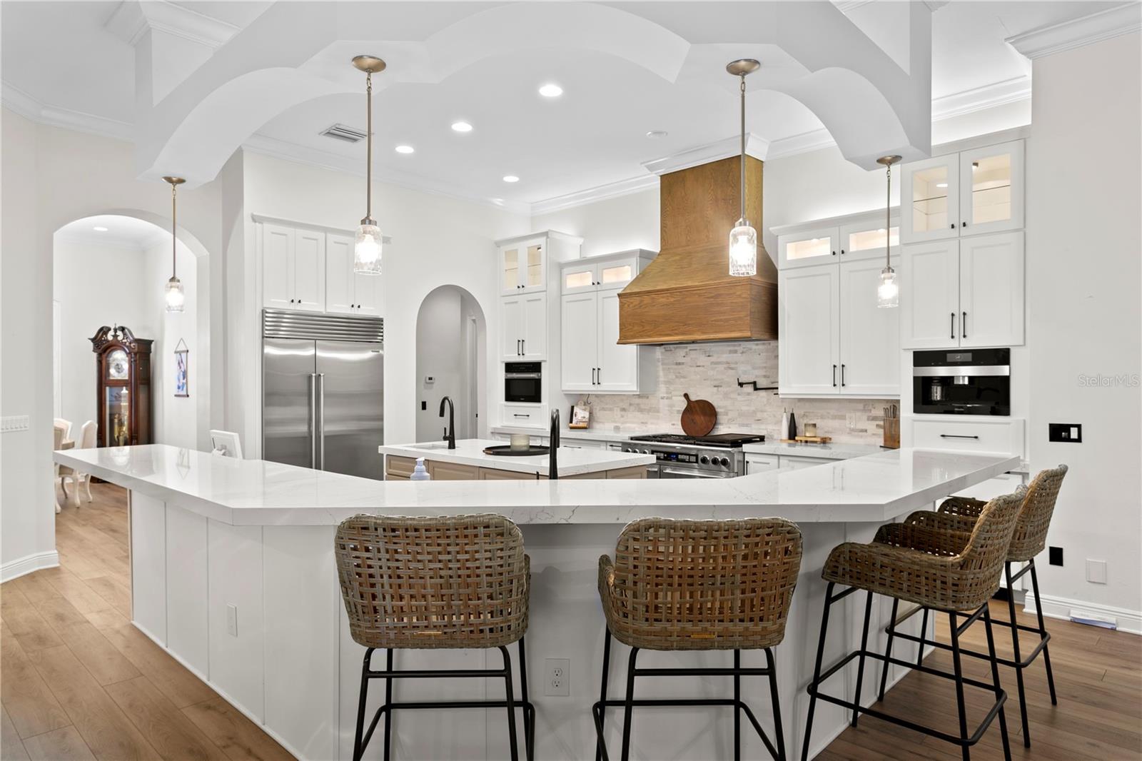 Elegant backsplash detail.