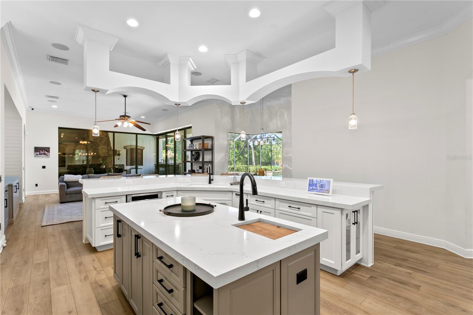 Seamless flow into entertaining spaces.