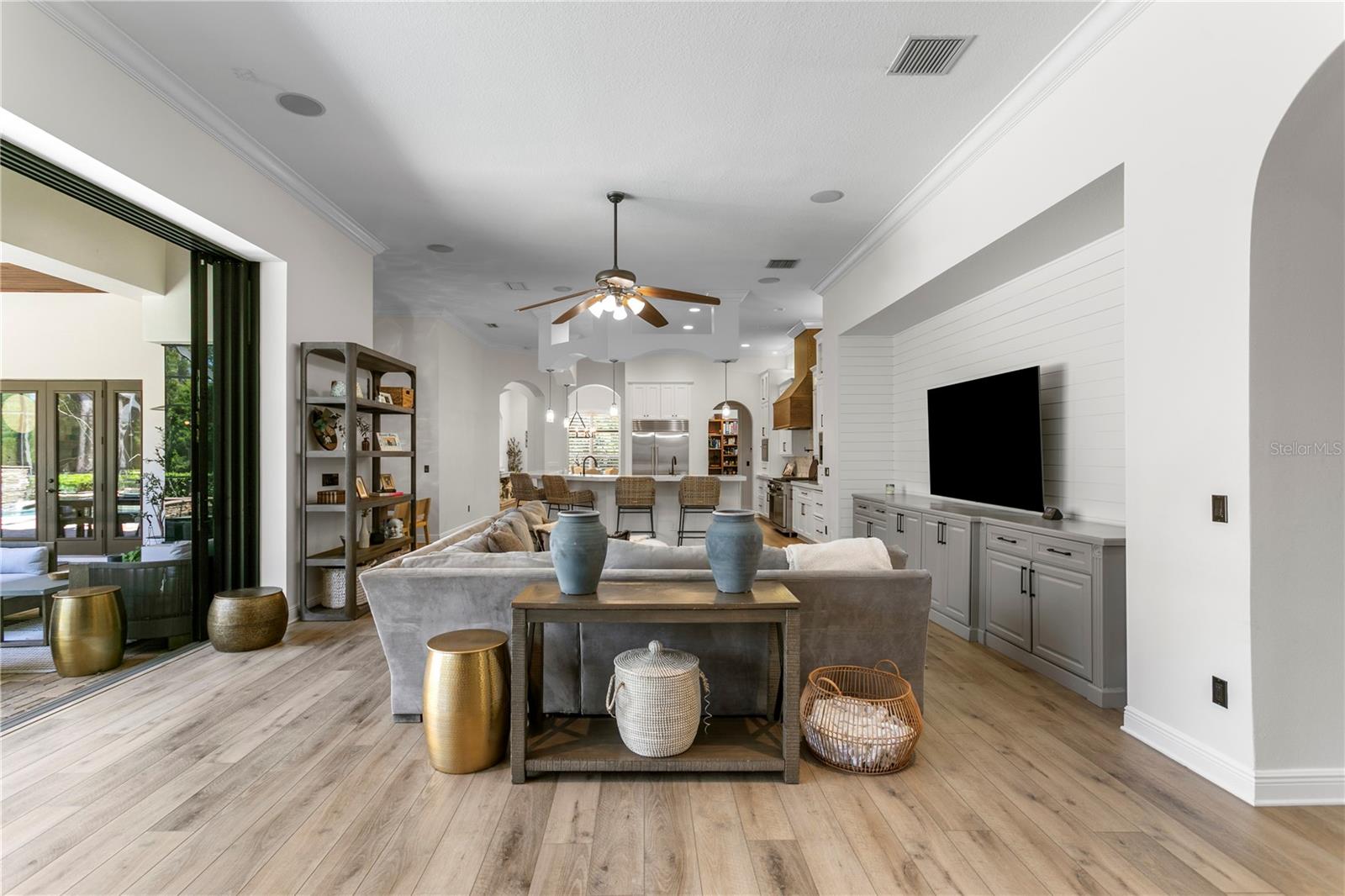 Crown molding and oversized baseboards throughout.