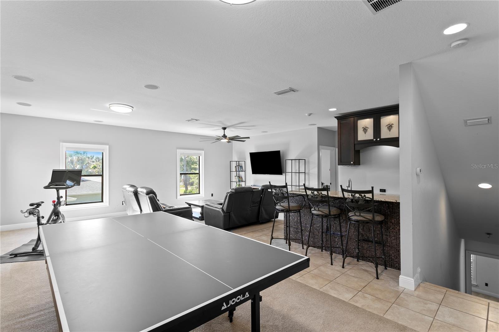Massive upstairs entertaining space.