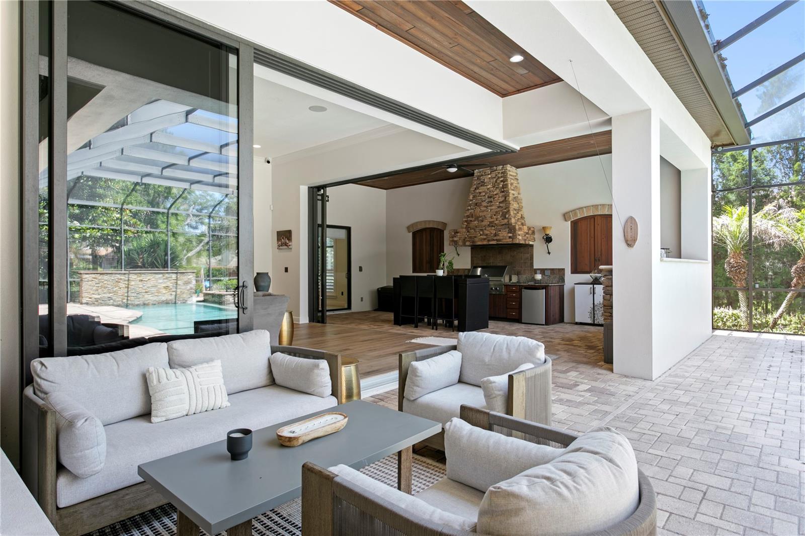Poolside Entertaining Area