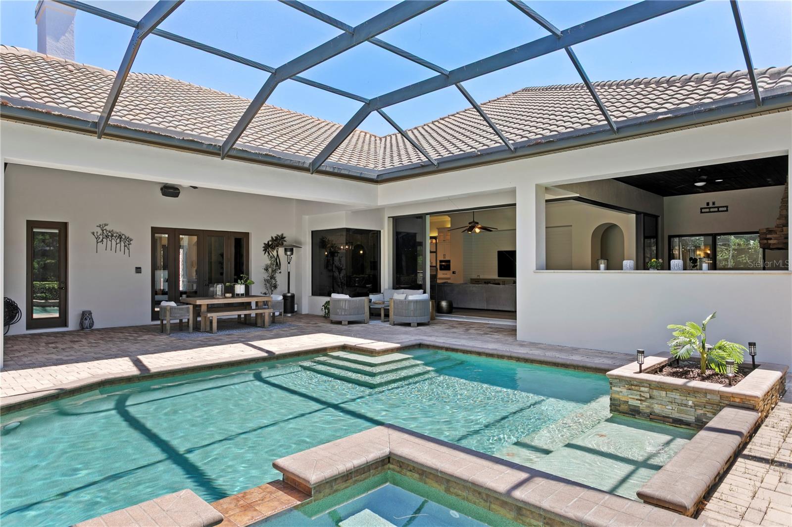 Luxurious Oversized screened lanai and pool.
