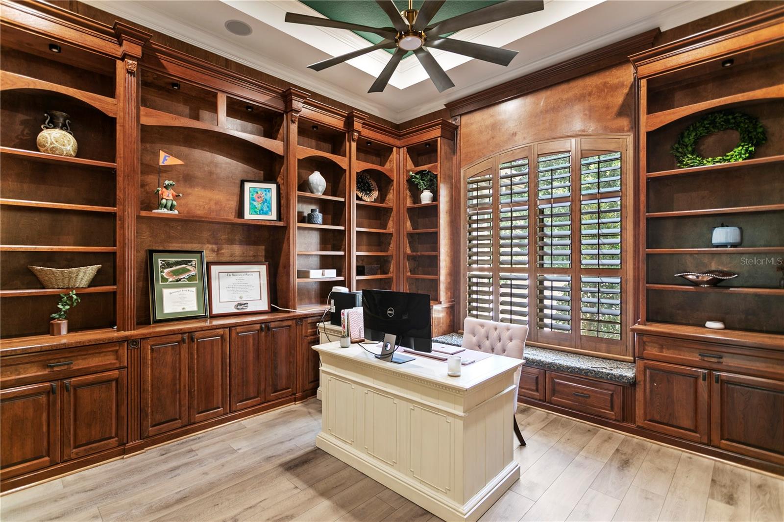 Sophisticated workspace ideal for working from home.